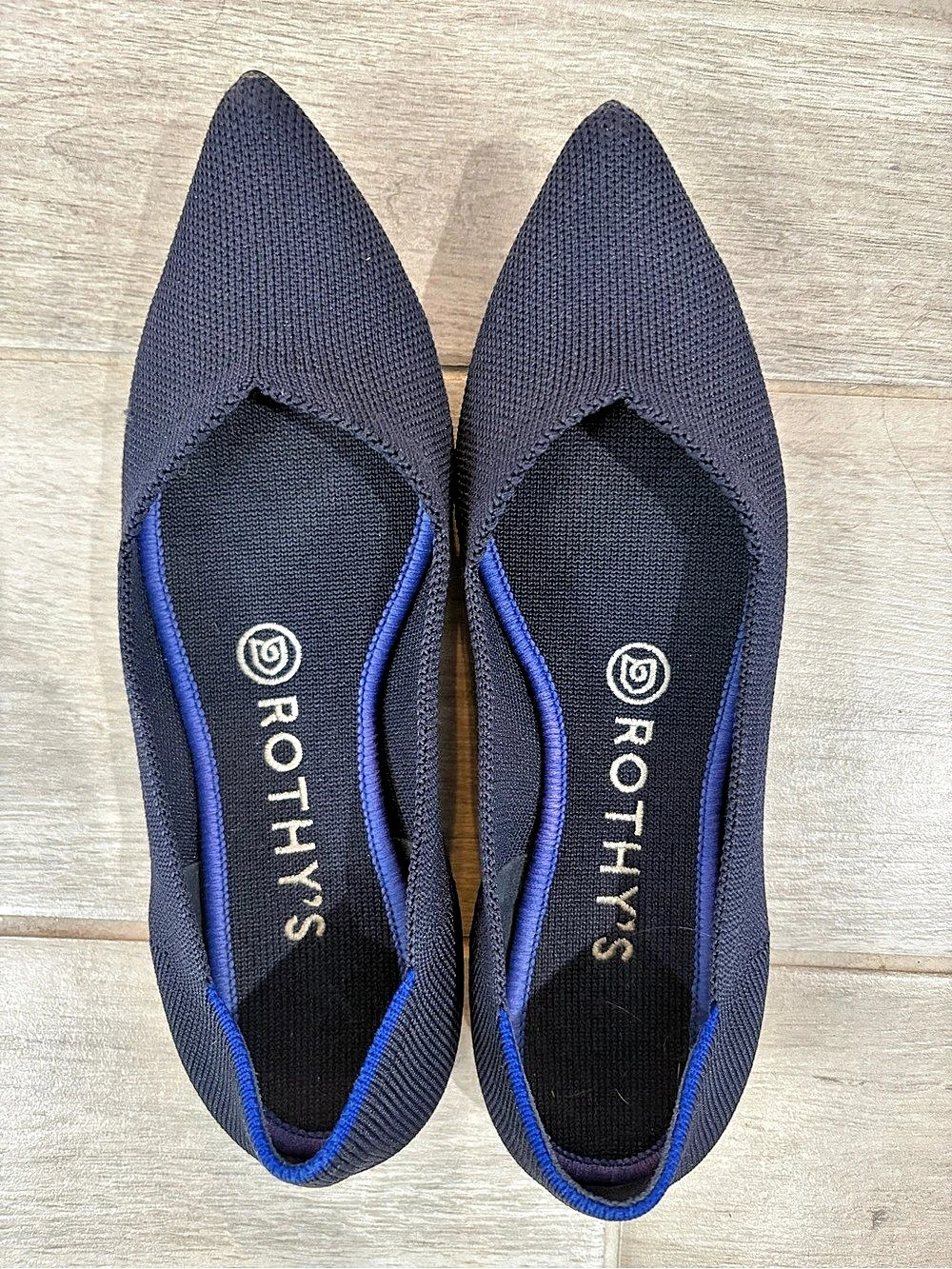 Rothy's Pointed-Toe Flats Navy Blue